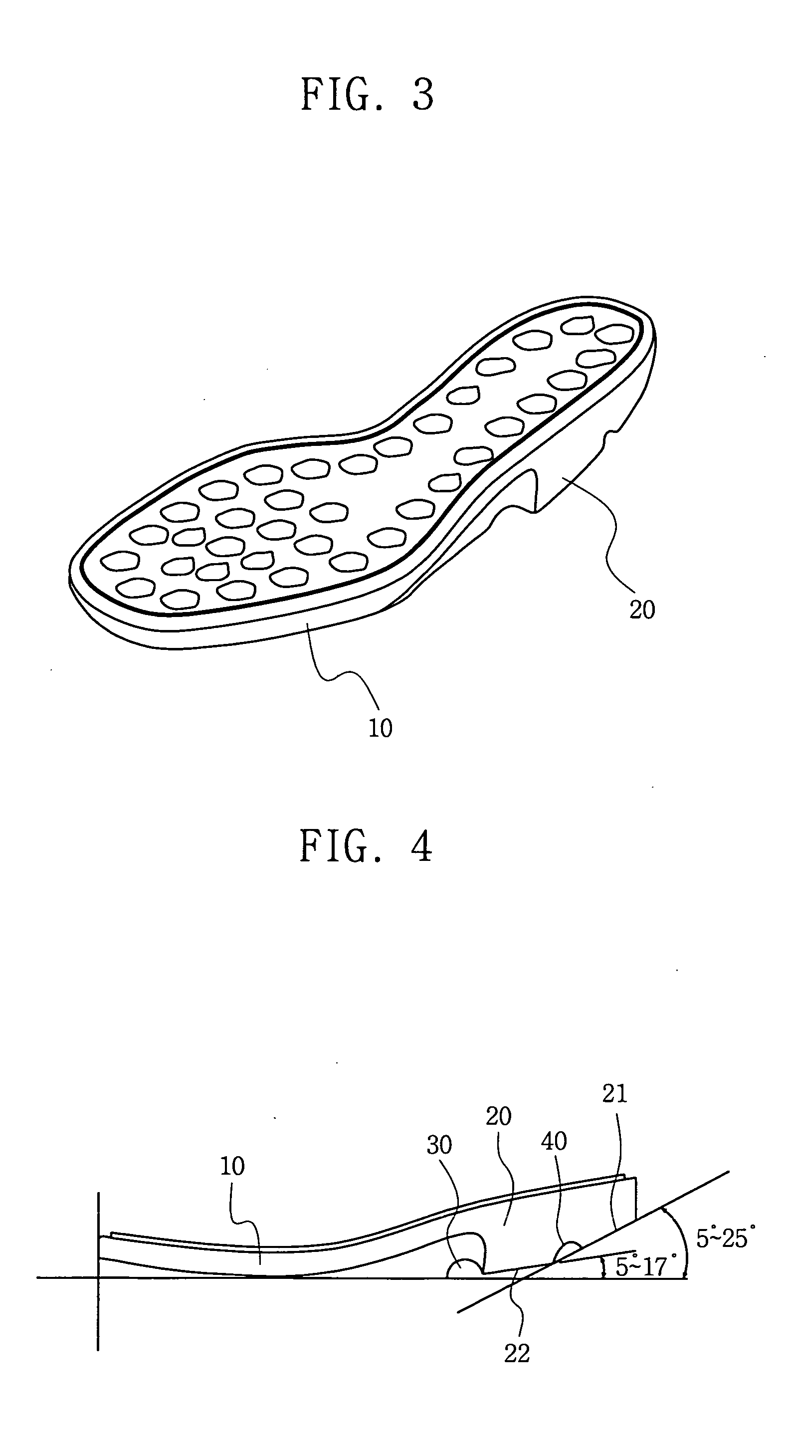 Shoe sole for triple-time stepping