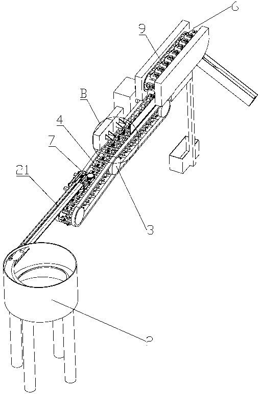 A tableware automatic sorting channel equipment