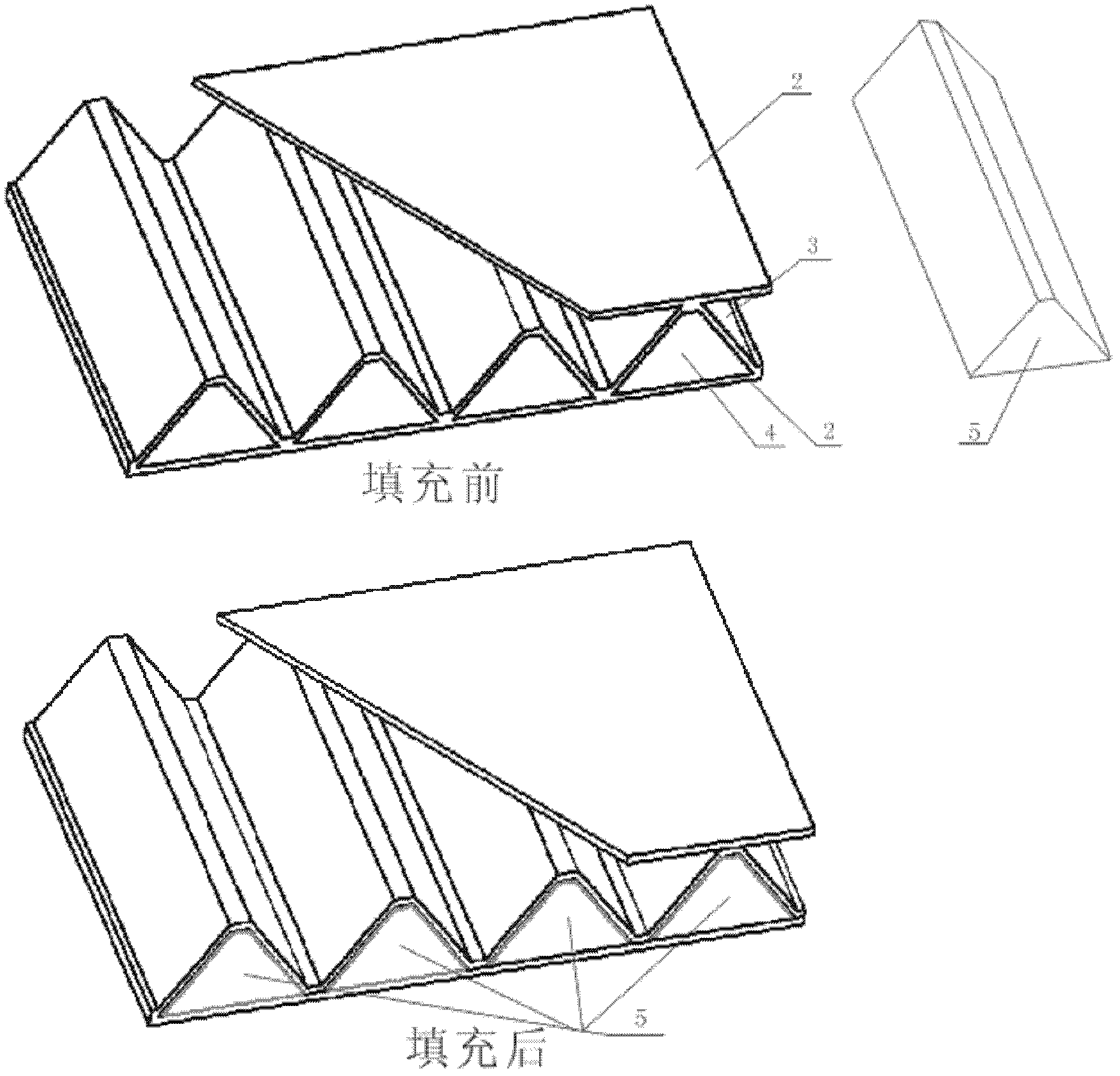 Lattice-gradient foamed aluminum composite material and preparation method thereof