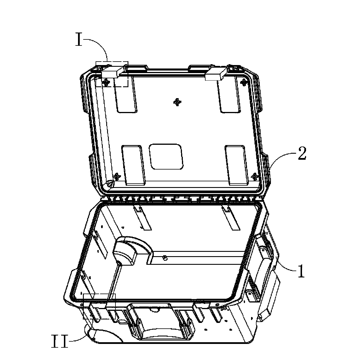 Sealing box and box body sealing structure thereof