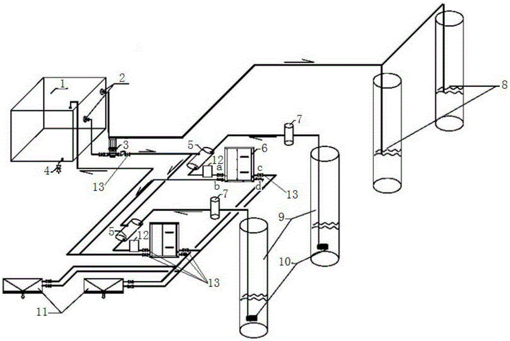 Water-source heat pump water-saving high-efficiency recharge system