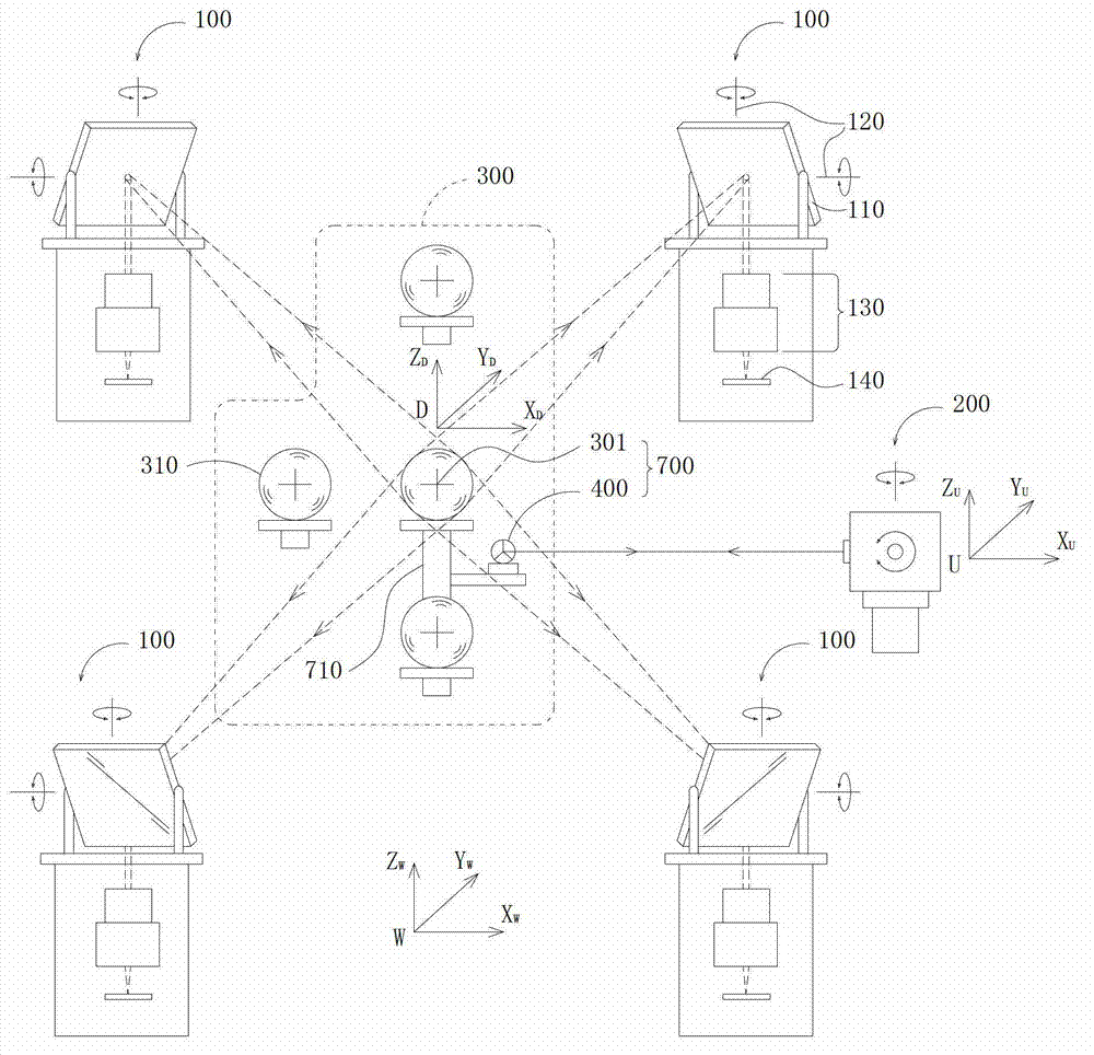 Digital photogrammetry system combined with laser tracking technology, and combined measured target