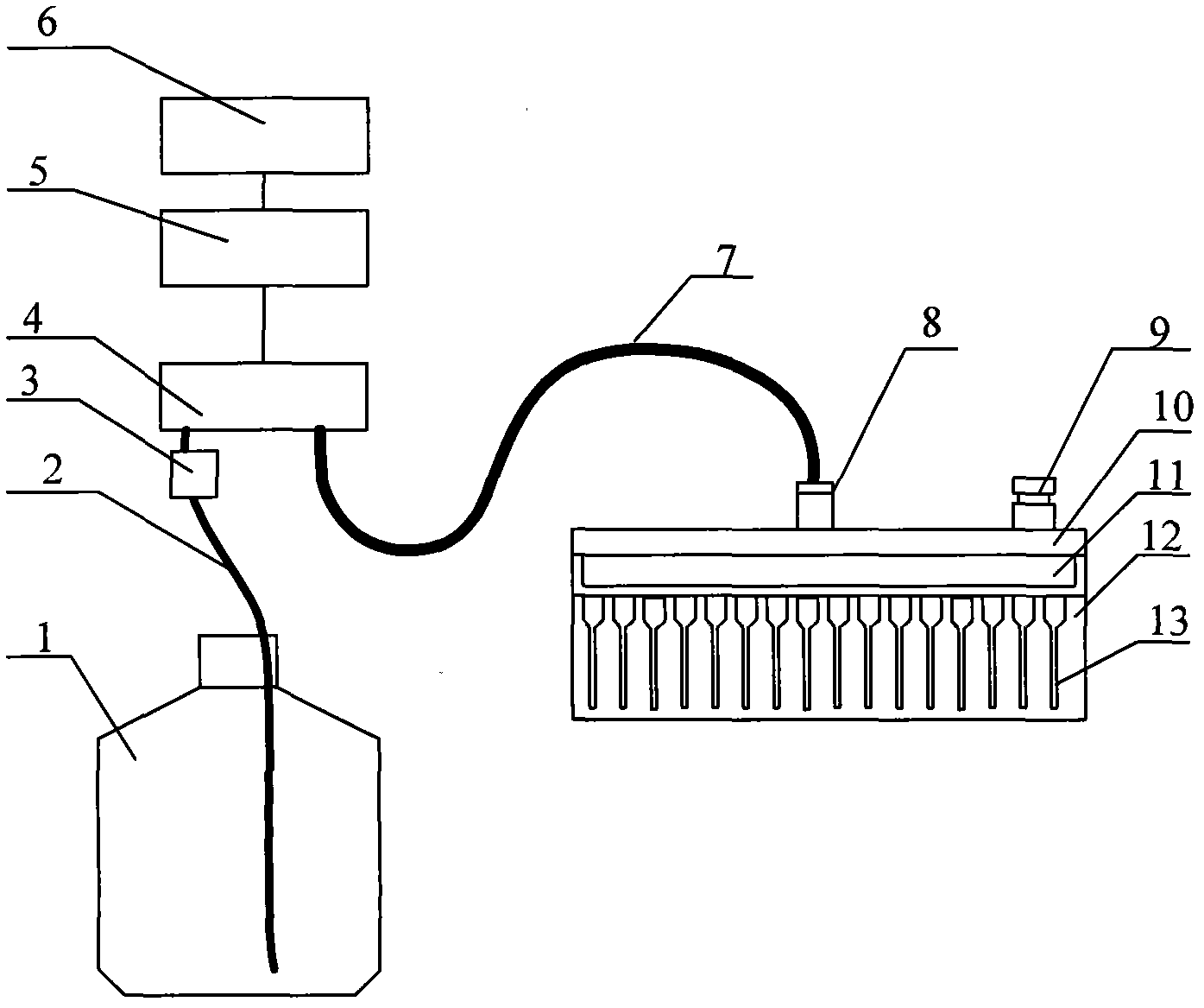 Automatic leaching method for soil column simulation test