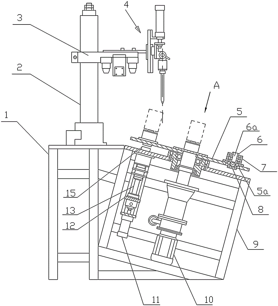 A filter housing multi-station glue injection machine