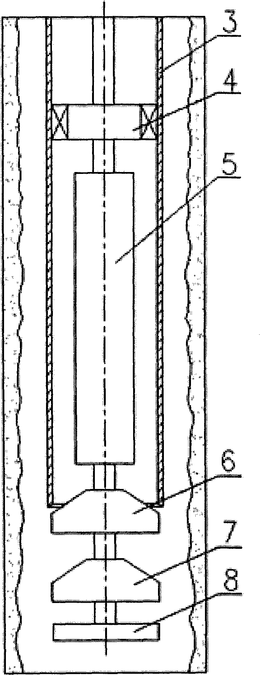 Process method for well completion at equal borehole diameter