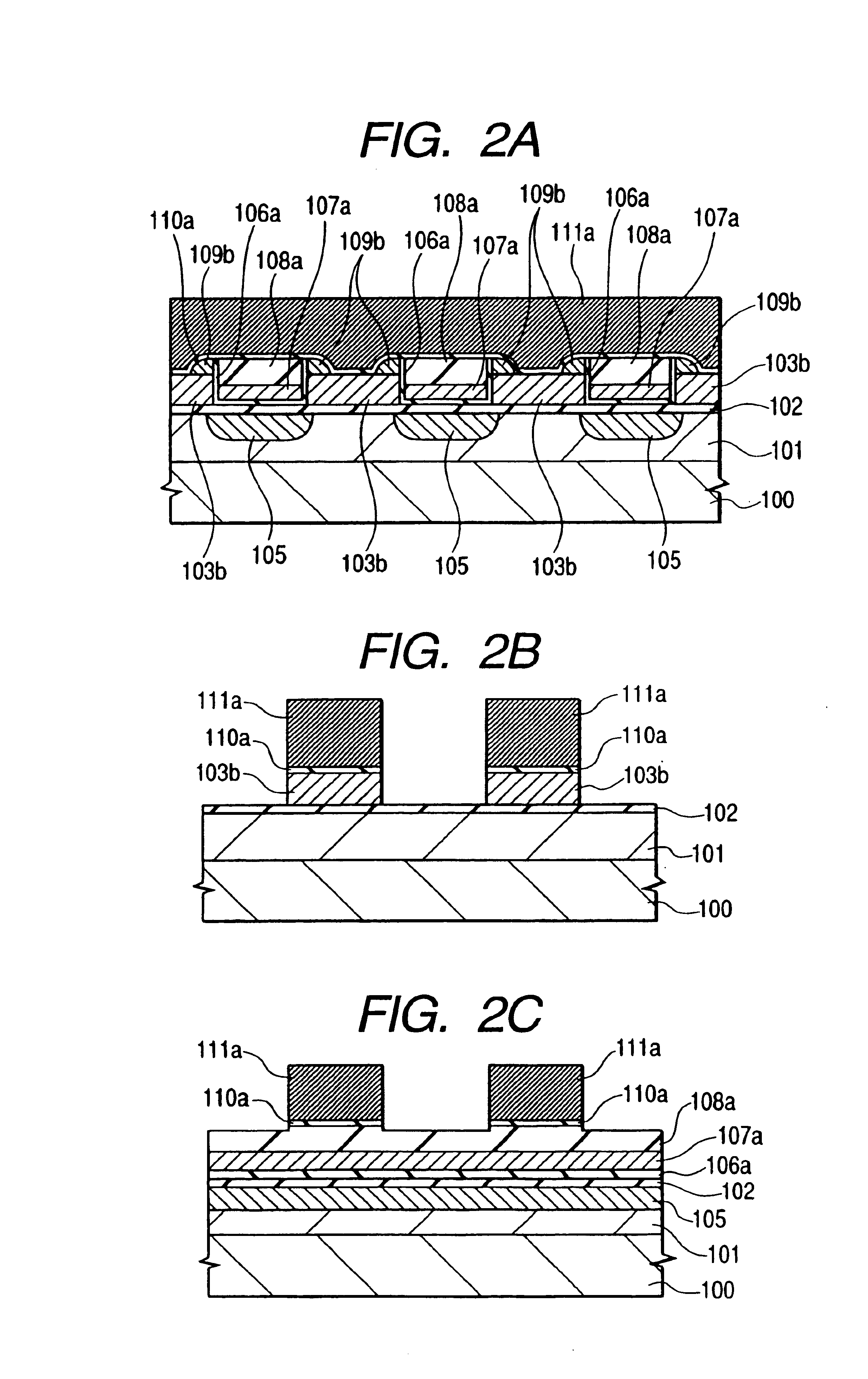 Semiconductor integrated circuit device including first, second and third gates