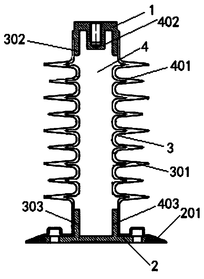 Roof insulator suitable for high-speed electric locomotive