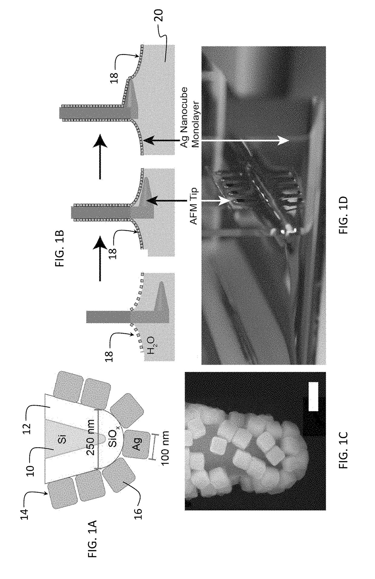 Nanoantenna scanning probe tip, and fabrication methods