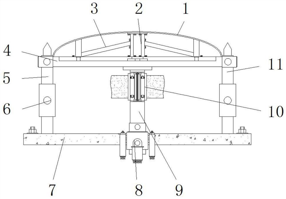 Subway tunnel construction safety supporting device capable of being quickly assembled and extended