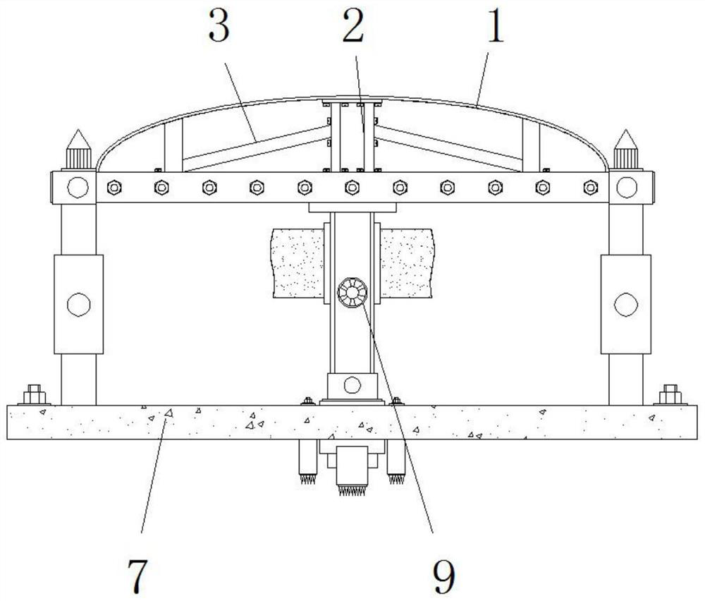 Subway tunnel construction safety supporting device capable of being quickly assembled and extended