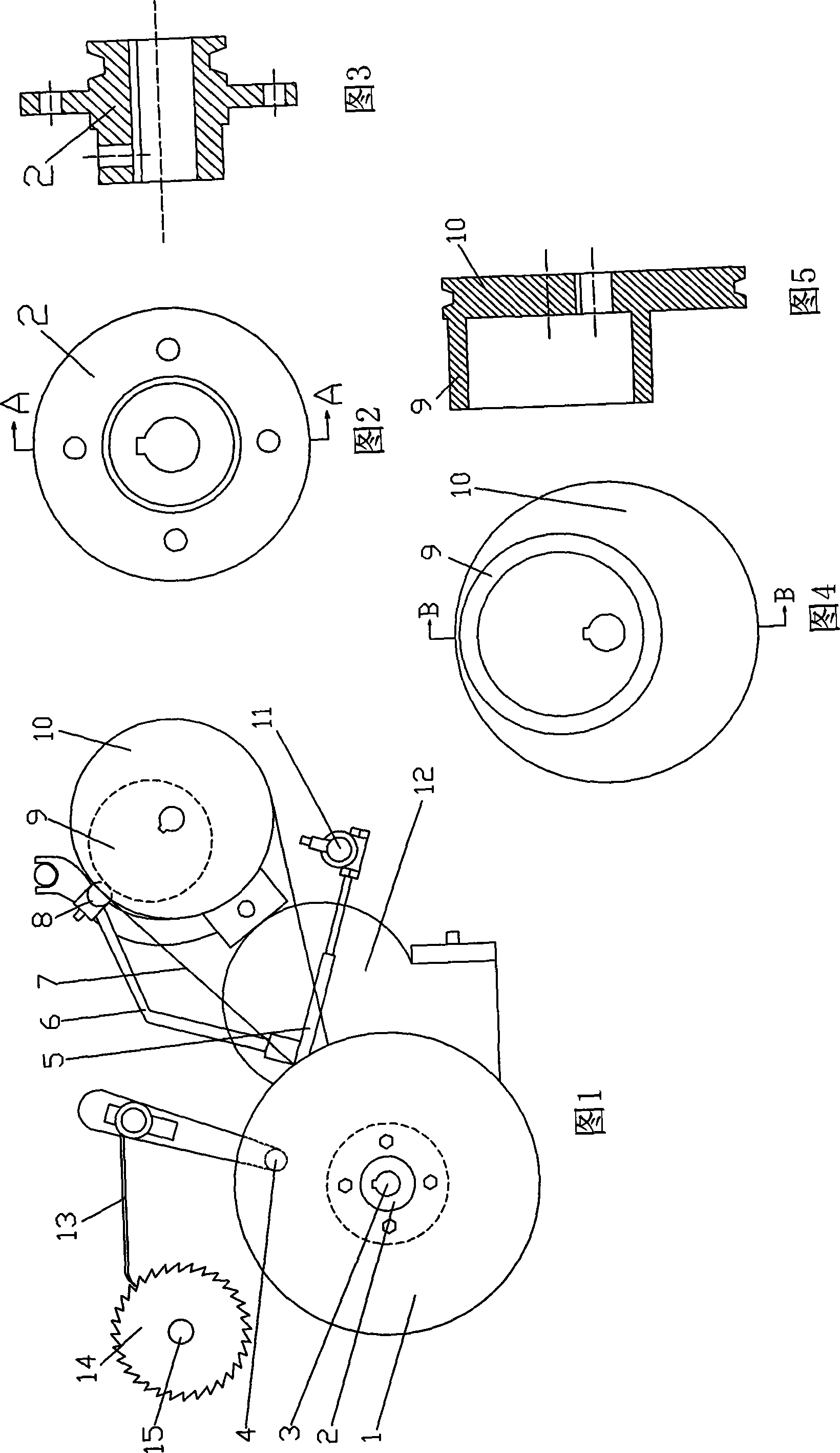 Large brush and comb transmission mechanism