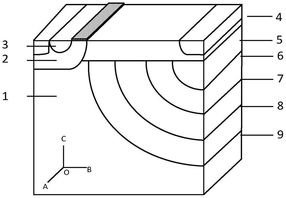 A wide-bandgap semiconductor lateral double-diffused transistor with multi-ring electric field modulation substrate