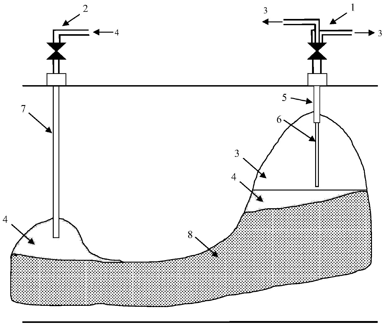 Gas injection and production method for communicating well salt cavern gas storage