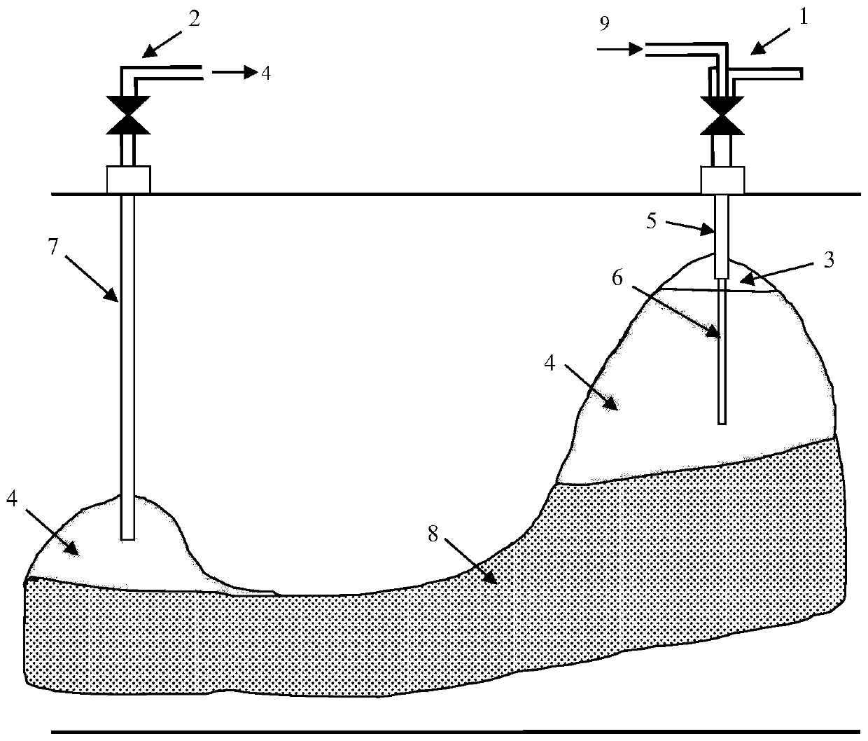 Gas injection and production method for communicating well salt cavern gas storage