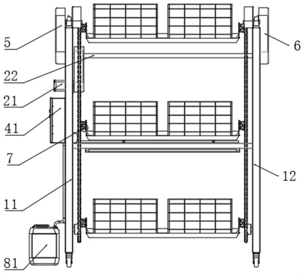 Three-dimensional circulating type vegetable planting device