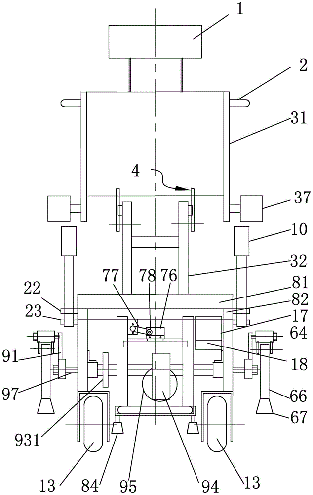 Folding type transversely-moving electric stair climbing wheelchair