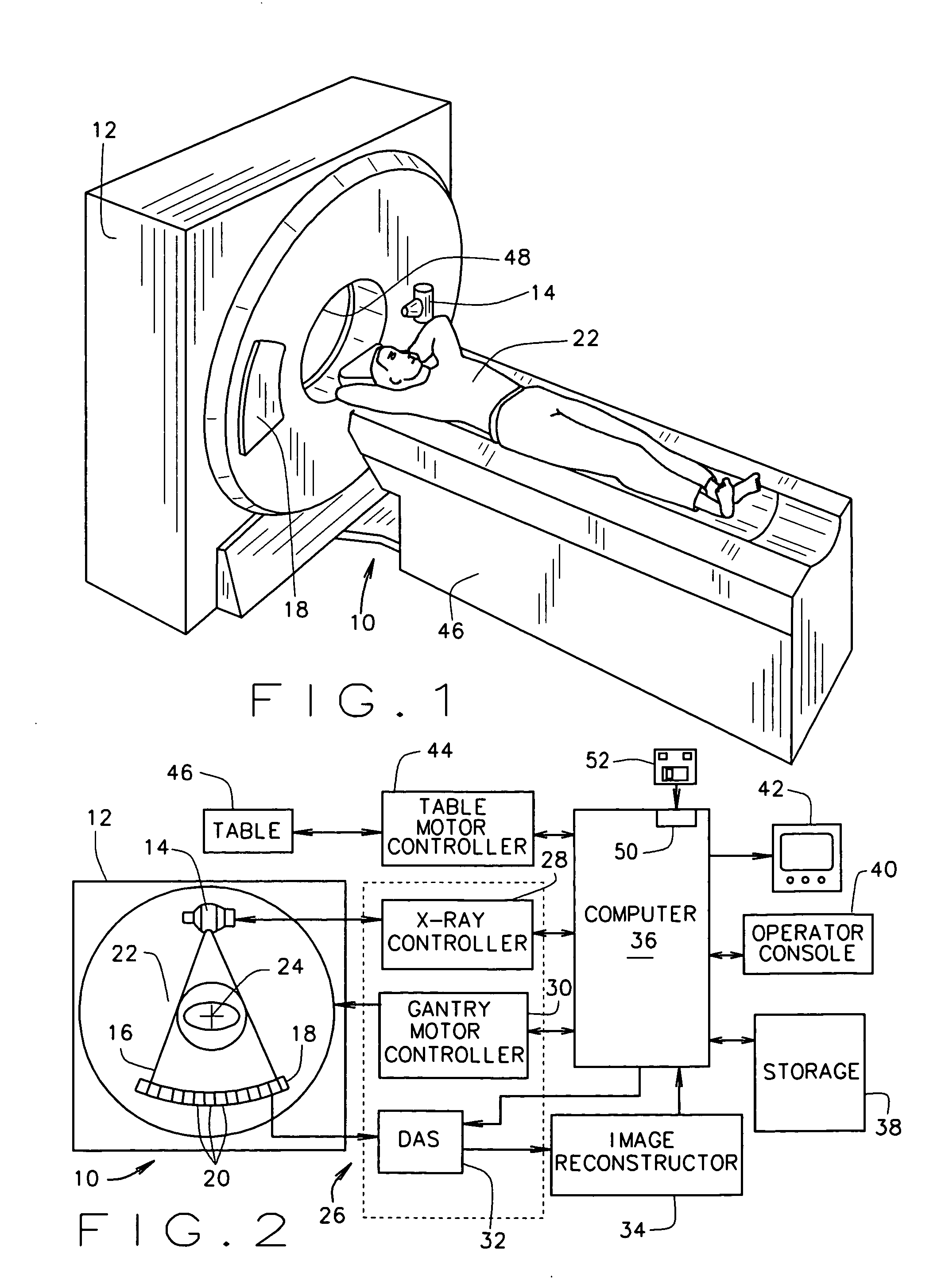 Multidetector CT imaging method and apparatus with reducing radiation scattering