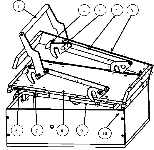 Hook connecting rod pressing-fit mechanism