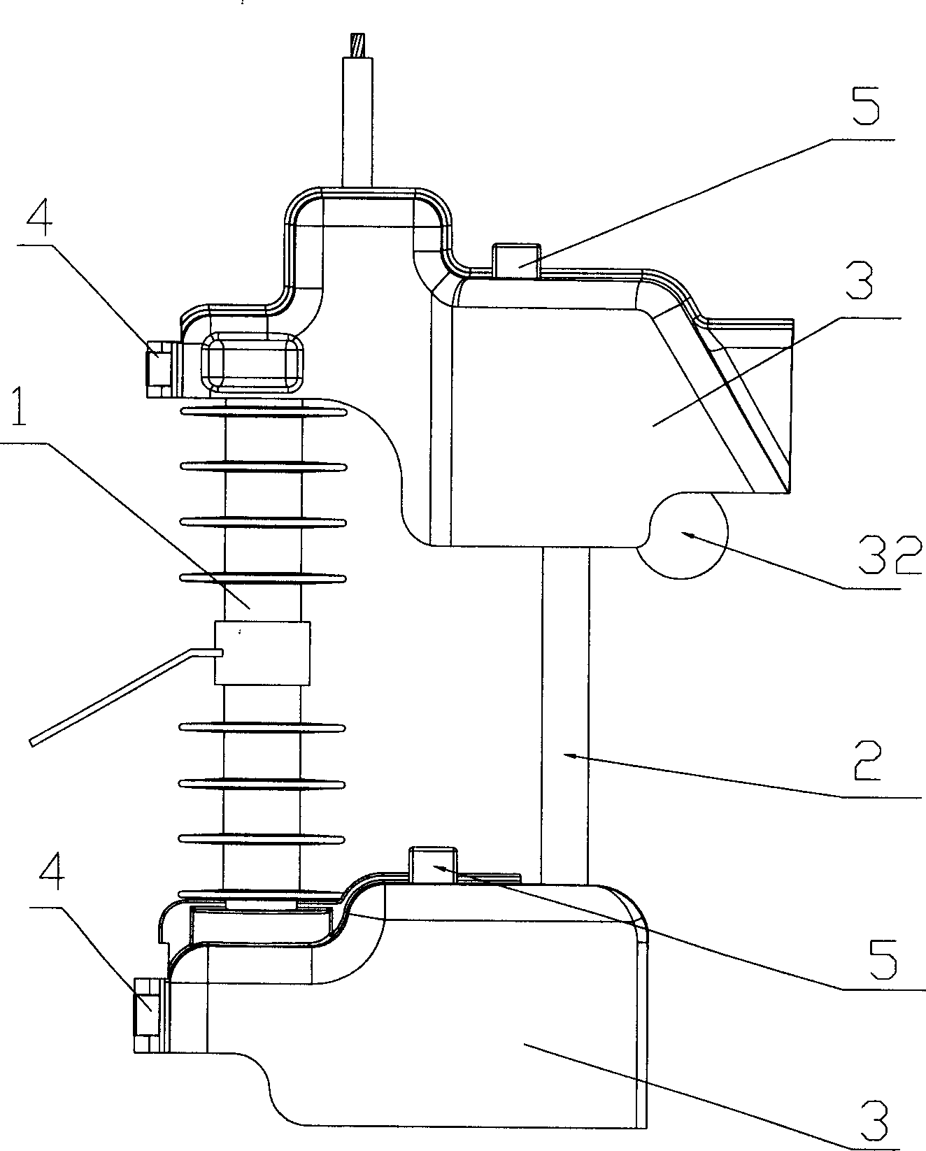 Fuse device with hard protection shielding cover