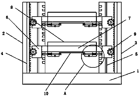 Lifting goods shelf used for logistics warehousing