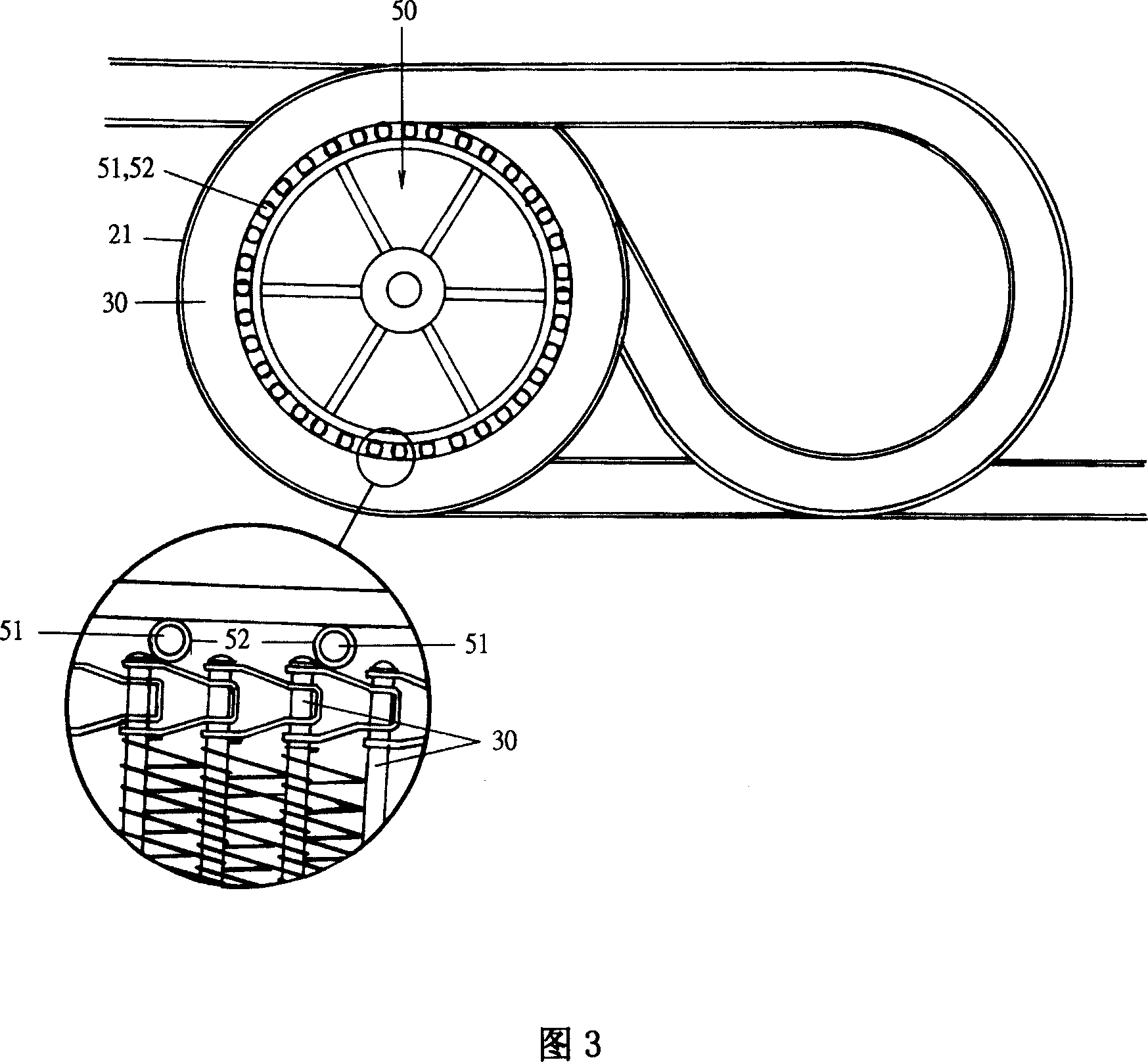 Lower entry lower exit spiral type conveyer