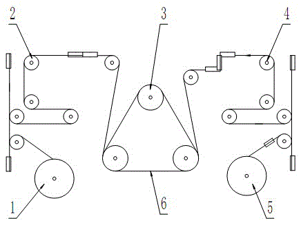 Six-guide-wheel multi-line cutting machine