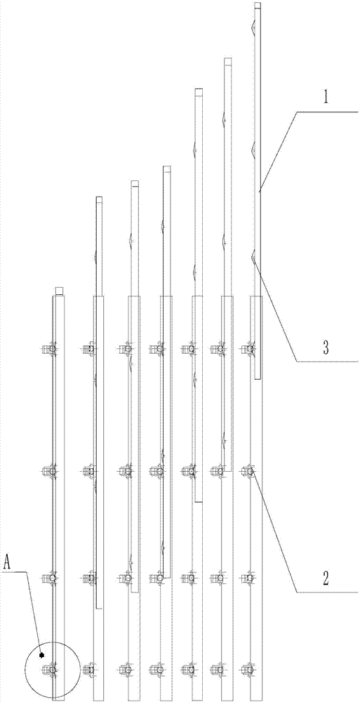 Membrane extraction tank with movable separation boards