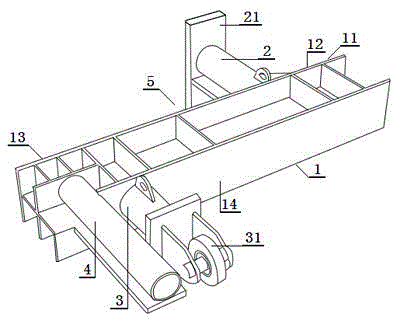 Deviation integral elevation steel corridor carrying method and lateral limiting device thereof