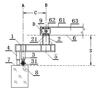 Deviation integral elevation steel corridor carrying method and lateral limiting device thereof