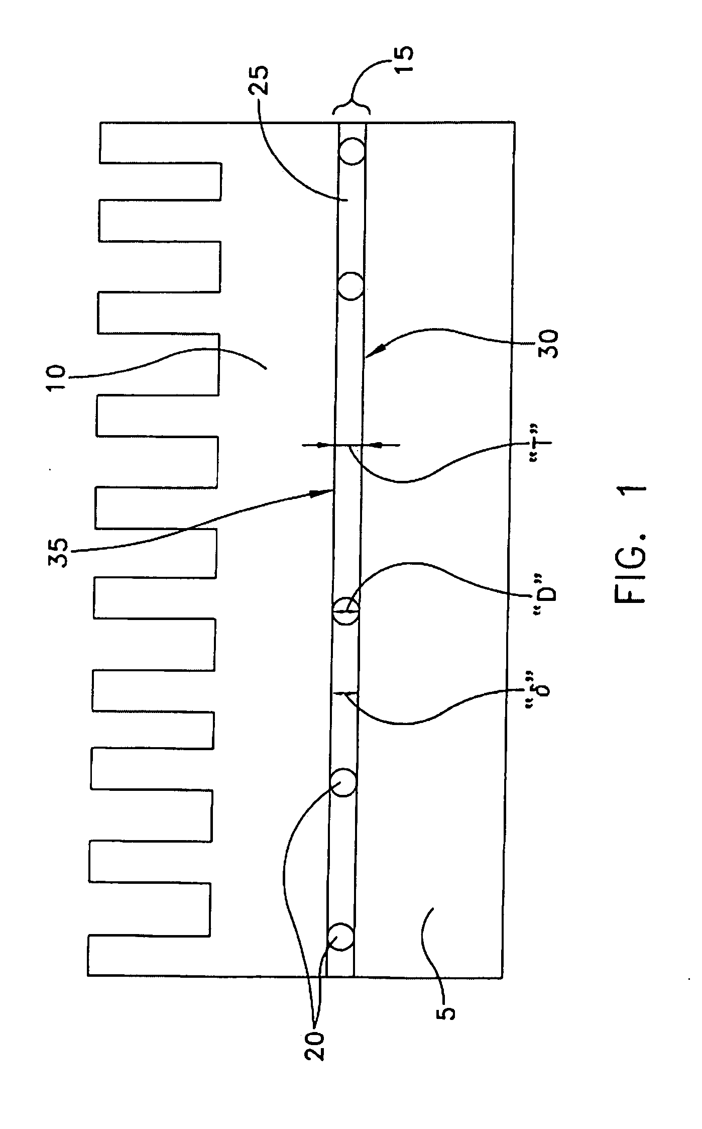 Thermally coupled surfaces having controlled minimum clearance