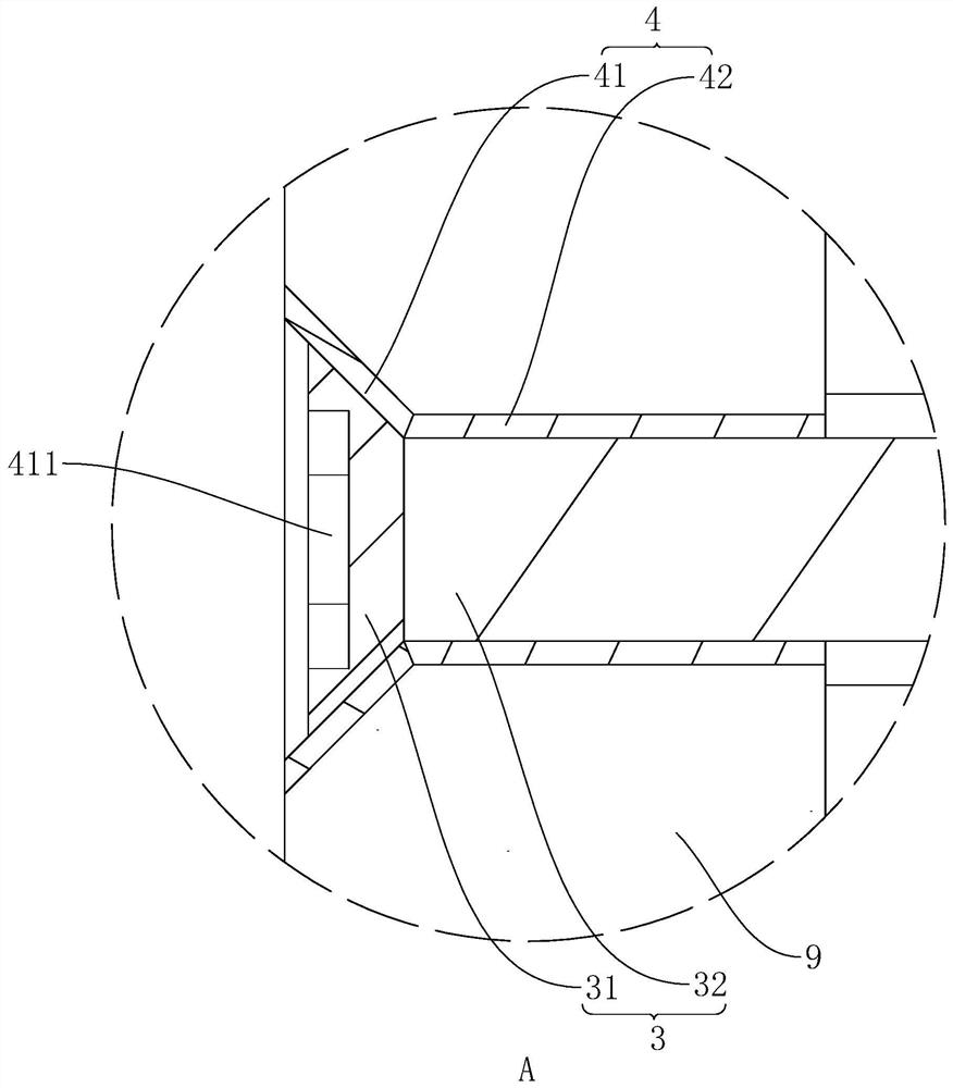 Overhanging type external scaffold facilitating wall repairing and construction method thereof