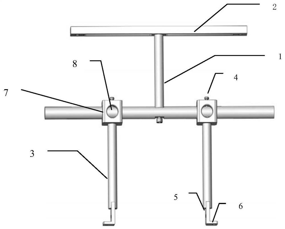 Universal adjustable tool clamp for testing underwater acoustic transducer