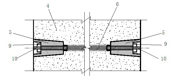 Non-floor type bracket bearing shear pin and construction method thereof