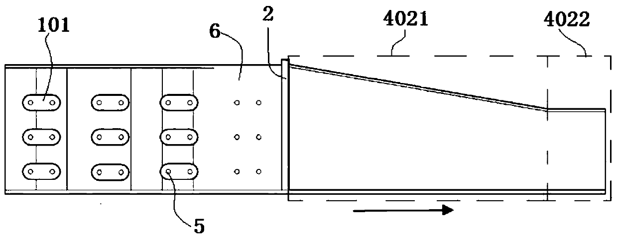 Steel-concrete hybrid beam combination section adopting corrugated steel plates for force transmission