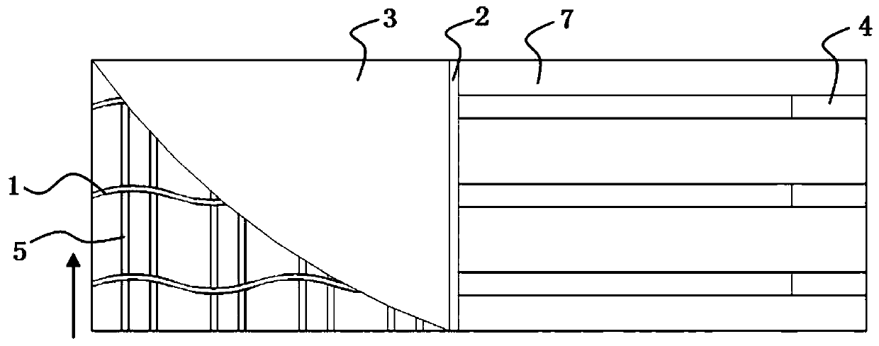 Steel-concrete hybrid beam combination section adopting corrugated steel plates for force transmission