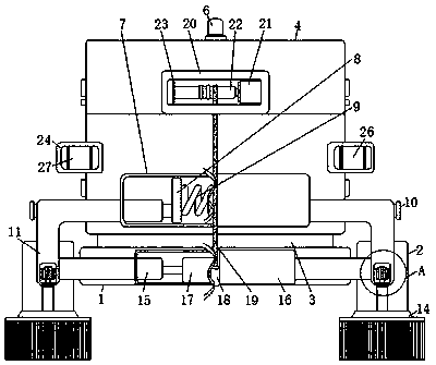 Environment-friendly road cleaning vehicle with adjustable cleaning range