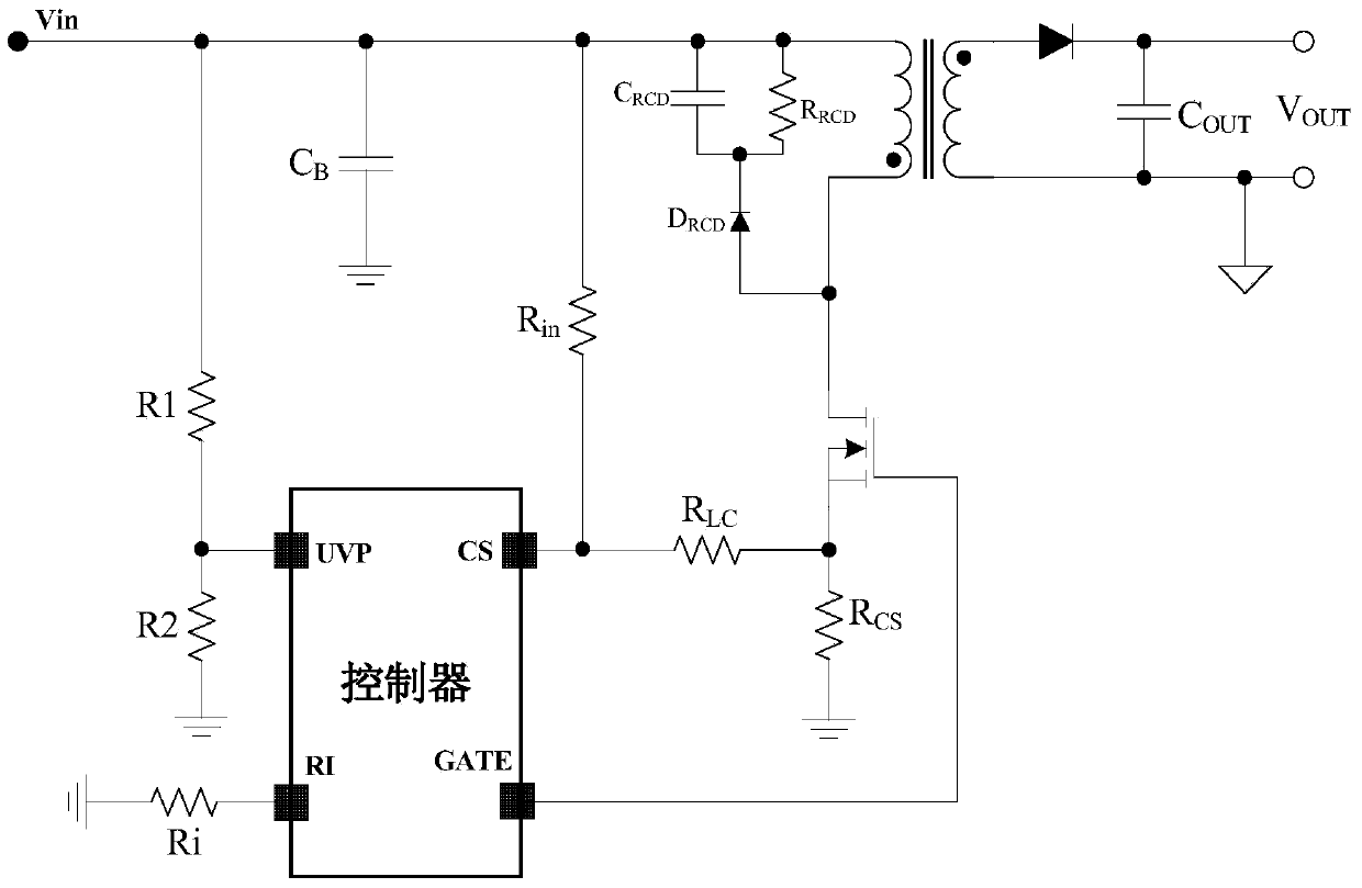 Input undervoltage protecting circuit of switching power supply controller