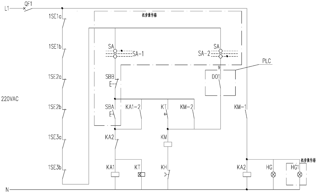 A tape machine control circuit for star a preset bell interlocking beside a tape machine