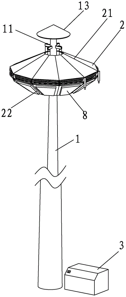 A negative ion spray dedusting device