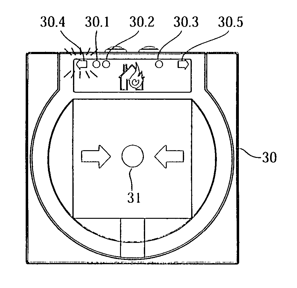 Method and apparatus for marking an escape route