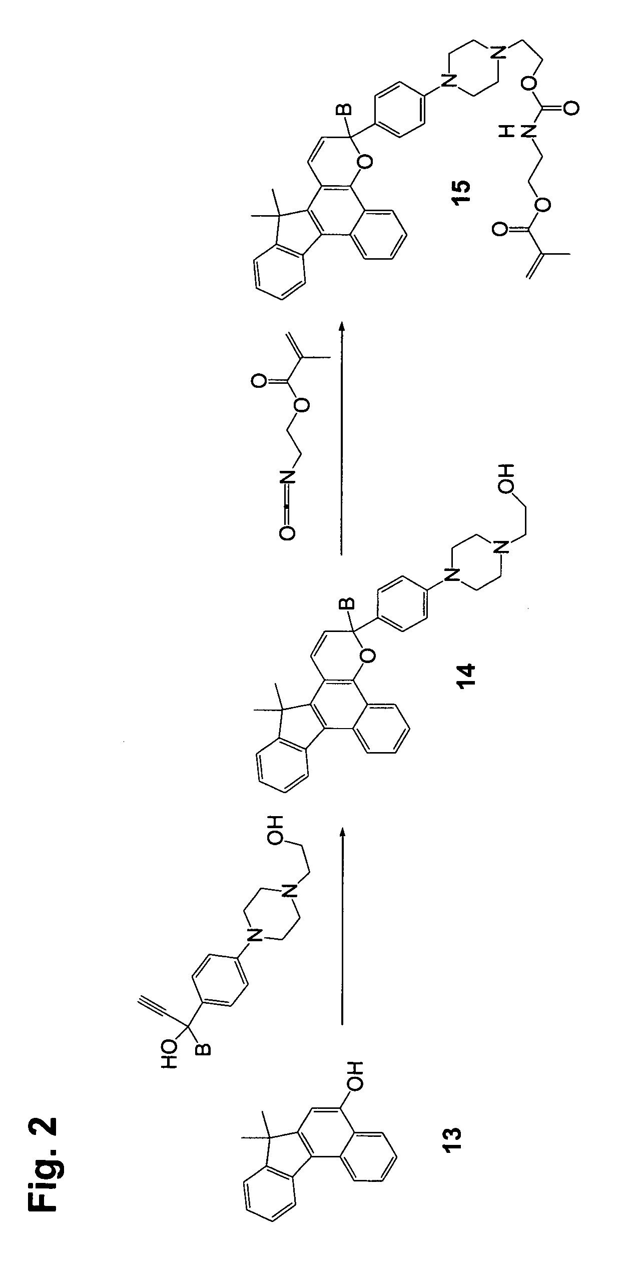 Photochromic materials with reactive substituents