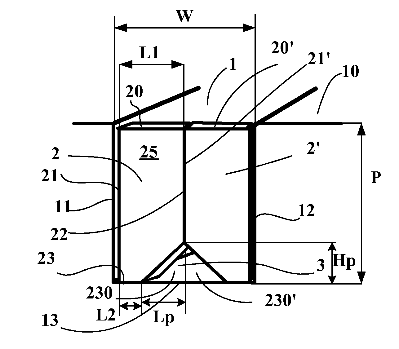 Noise-reducing device for a tire