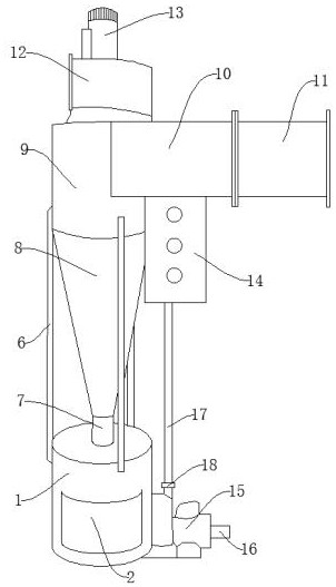 A cyclone separation type oil fume purification device