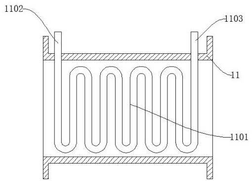 A cyclone separation type oil fume purification device