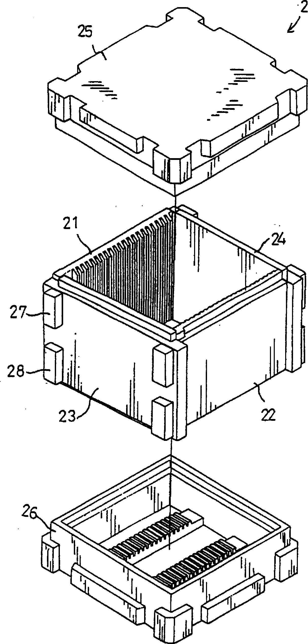 Composite type base plate transportation box