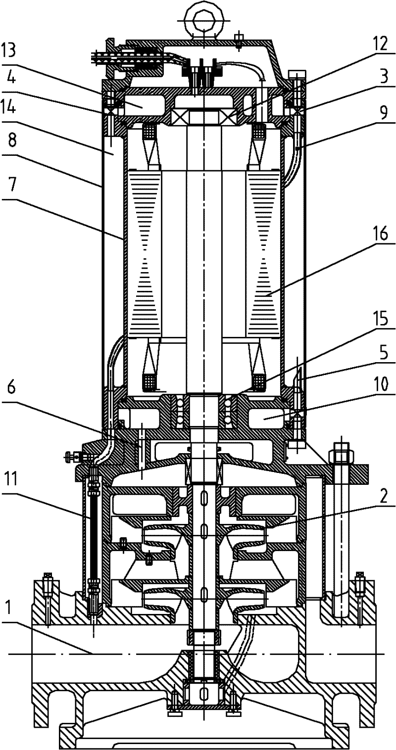 Containerized-type energy-saving low-noise water-cooling centrifugal pump