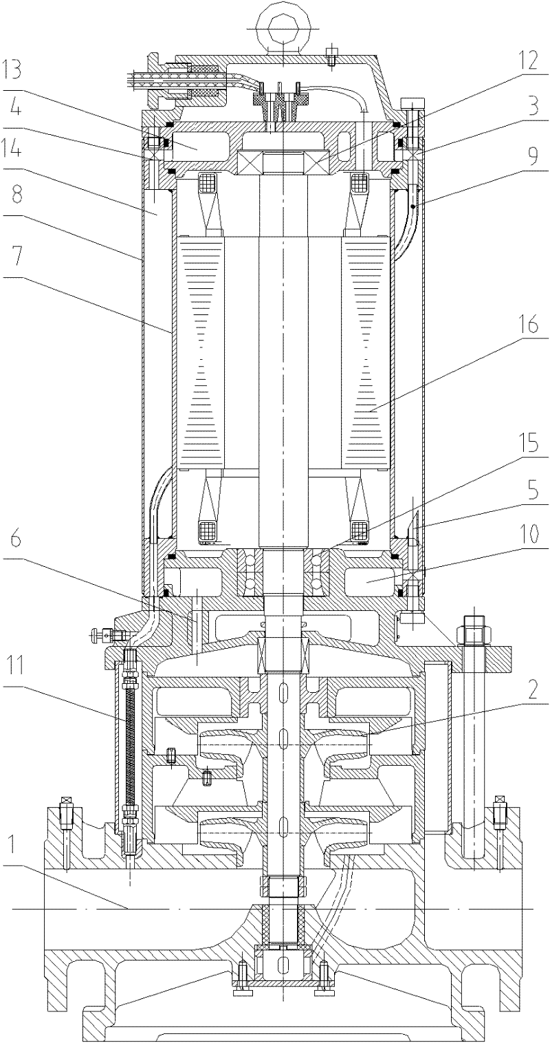 Containerized-type energy-saving low-noise water-cooling centrifugal pump