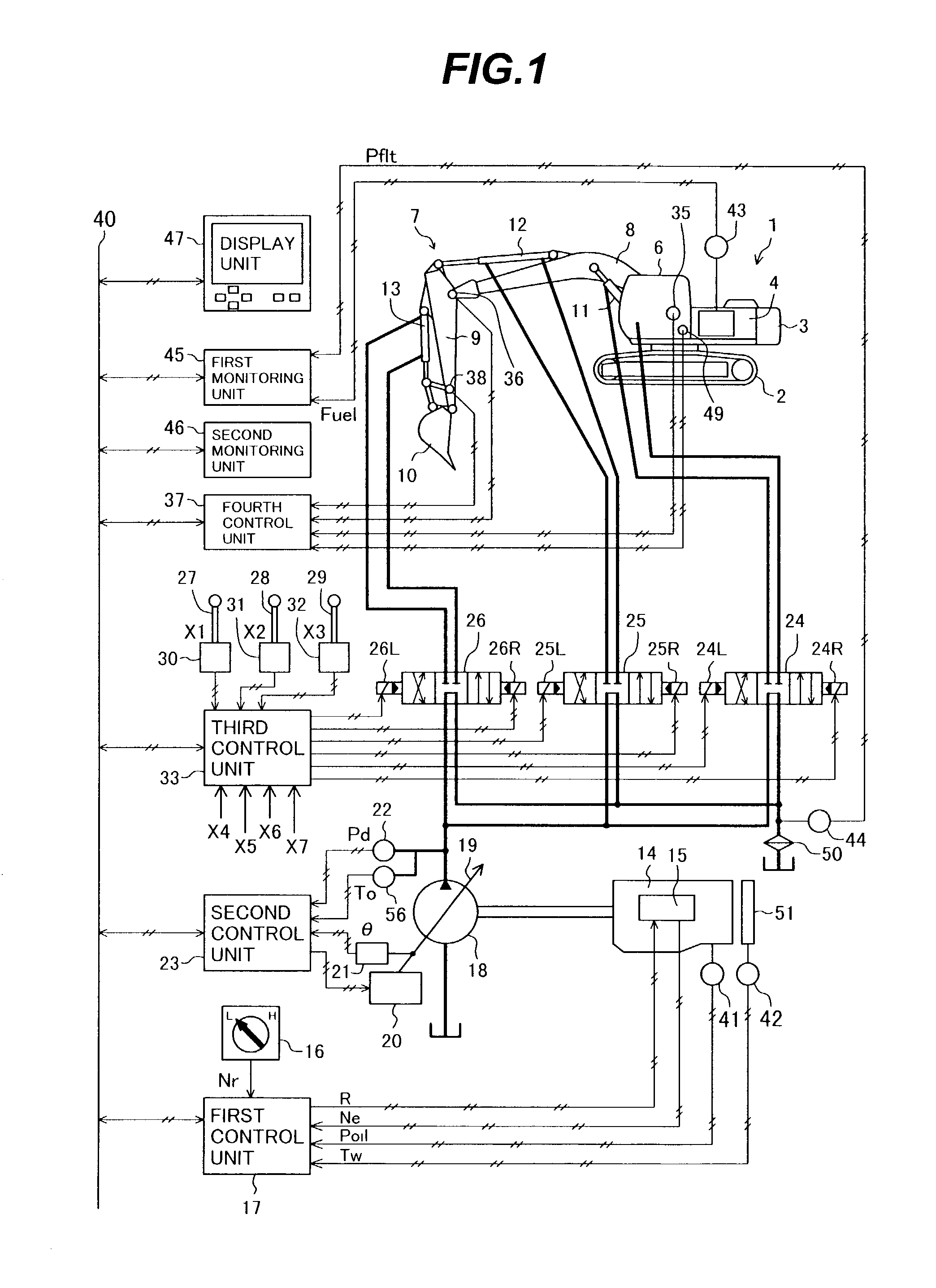 Information display device and display control device for construction machine