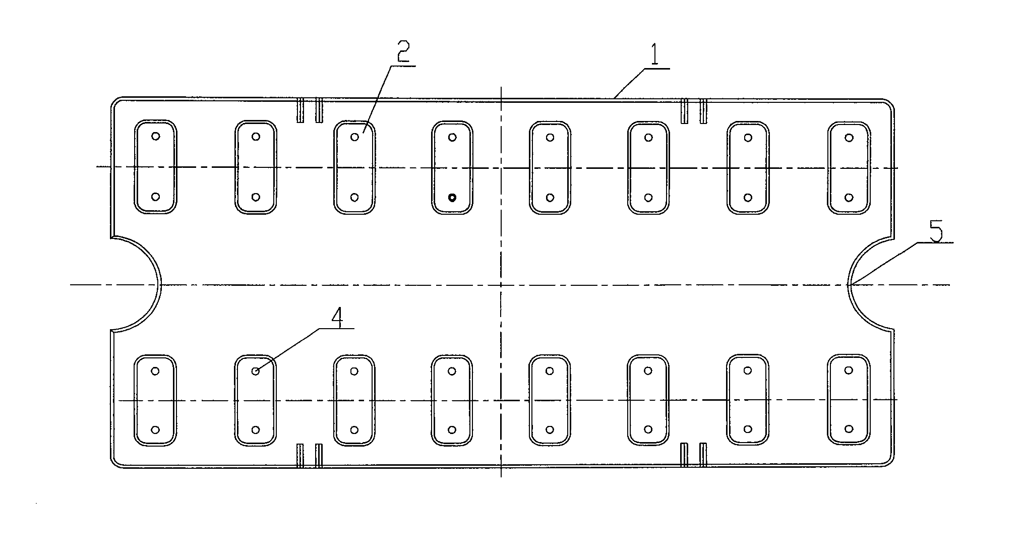 Pre-stressed concrete track slab of slab-type ballast-less track