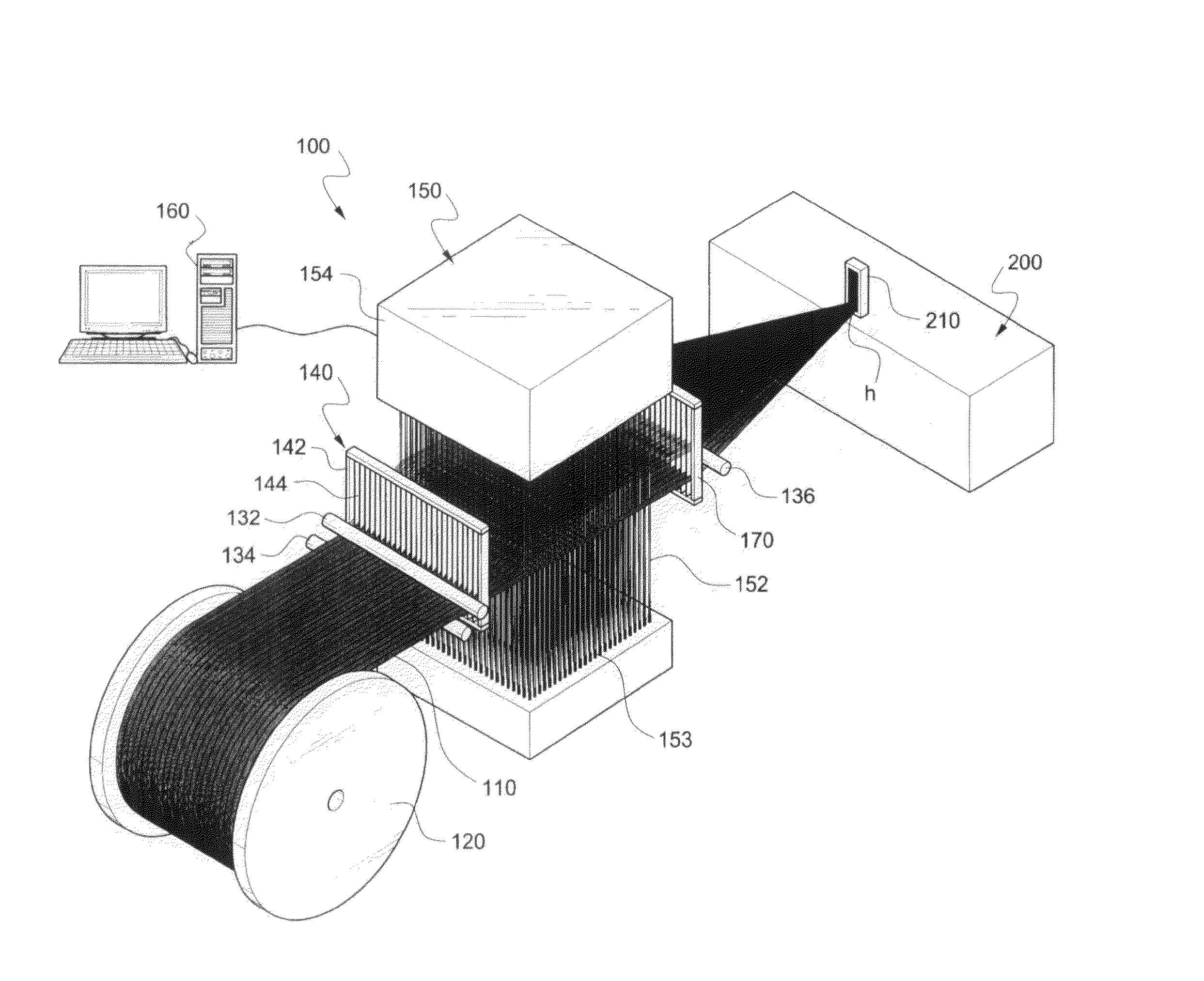 Thread feeding method, warp thread feeding method, thread feeder and weaving method